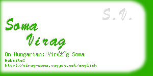 soma virag business card